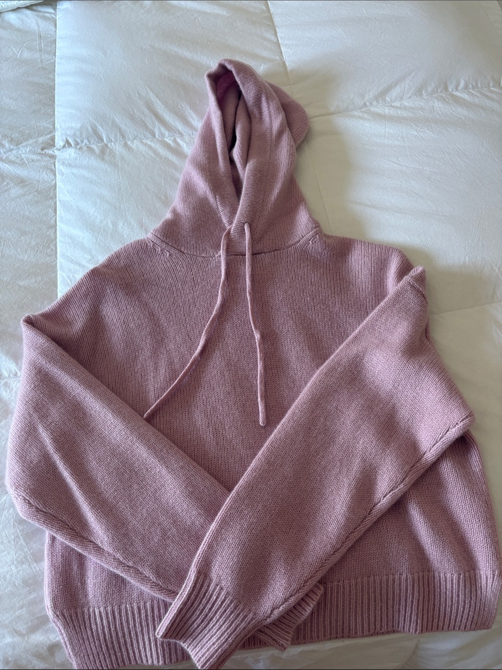 Babaton Dusty Pink Knit Hoodie Sweater